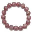 Madagascar Rose Quartz Bracelet Smooth Round 10mm 11mm 12mm 7.5'' Length