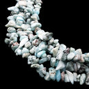 Larimar Irregular Pebble Nugget Chips Beads Size 7-8mm 34" Strand