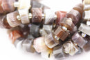 botswana agate irregular faceted wheel Discs beads