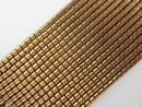 gold copper gray blue color hematite tube beads
