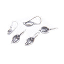 925 Sterling Silver Anti-Silver Lotus Shape Earring Hook 6x18mm 6 Pcs Per Bag