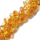citrine irregular faceted pebble nugget center drill