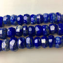 natural lapis faceted irregular rondelle beads