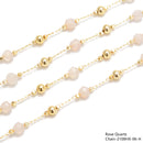 6mm Diamond Cut Beads Multi Gemstone Chain Sold One Meter Per Bag