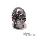 Blue Aventurine / Blood Stone / Fluorite Carved Halloween Skulls Size 2‘’
