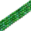 Dark Green Turquoise Faceted Round Beads Size 4mm 6mm 8mm 15.5'' Strand