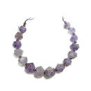 Amethyst Graduated Short Fat Faceted Points Beads 22-27mm 15.5" Strand