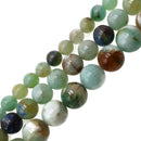 natural chrysocolla smooth round beads