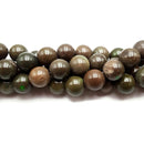 Brown Green Geothite Chrysoprase Smooth Round Beads 12mm 15.5"Strand