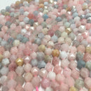 morganite pink faceted star cut