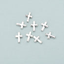925 Sterling Silver Cross Beads Size 7x10mm 5pcs per Bag