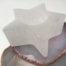 natural selenite star shape tea candle holder