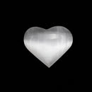 natural selenite heart shape palm stone