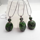 ruby zoisite perfume oil bottle pendant necklace