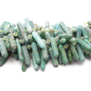 Amazonite Graduated Top Drill Faceted Points Beads Size 6x20-6x25mm 15.5'' Str
