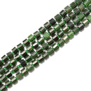 Natural Russian Green Jade Faceted Wheel Shape Beads 5x8mm 15.5” Strand