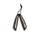 natural shungite pendant leaf shape 