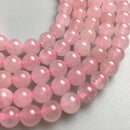 rose quartz smooth round beads