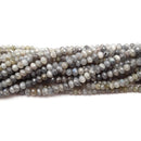 Natural Labradorite Faceted Rondelle Beads 2x3mm 2x4mm 3x5mm 15.5" Strand