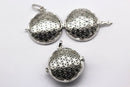 silver metal oil diffuser pendant flat round