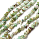 Chrysoprase Irregular Pebble Nugget Chips Beads 7-8mm 34" Strand