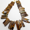 yellow Tiger's eye graduated slice Sticks Points beads