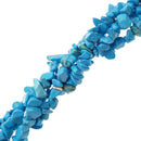 blue magnesite turquoise irregular nugget chips beads