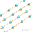 2x4mm Heishi Disc Beads Multi Gemstone Chain Sold One Meter Per Bag
