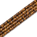 Natural Yellow Tiger Eye Heishi Disc Beads Size 2x4mm 3x6mm 15.5'' Strand