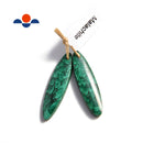 green malachite pendant earrings oval shape