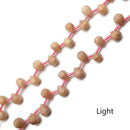 Natural Peach Moonstone Faceted Briolette Teardrop Beads Size 6x9mm 15.5" Strand