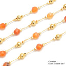 6mm Diamond Cut Beads Multi Gemstone Chain Sold One Meter Per Bag
