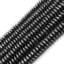 natural hematite faceted rondelle beads