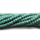 Light Blue Howlite Turquoise Smooth Rondelle Beads Size 4x6mm 15.5" Strand
