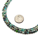 Natural Chrysocolla Faceted Round Beads 2mm 3mm 4mm 5mm 15.5" Strand