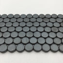 gray hematite matte shape beads