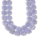 Natural Blue Lace Agate Faceted Square Beads Size 16mm 15.5'' Strand