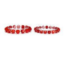 Carnelian Prism Cut Double Point Bracelet Beads Size 8mm 10mm 7.5'' Length