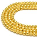 metallic gold hematite smooth round