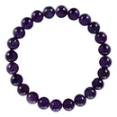 amethyst bracelet smooth round