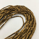 gold copper silver gray hematite matte cube beads