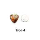 Blue/Green/Orange/Purple Sea Sediment & Bronzite Heart Pendant 20x20mm Per Piece