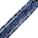 Natural Dumortierite Faceted Rondelle Beads Size 4x6mm 15.5'' Strand