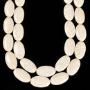 White Turquoise Oval Shape Beads Size 18x30mm 15.5'' Strand