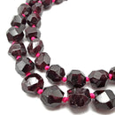 Natural Red Garnet Faceted Nugget Chunk Beads Approx 12x15mm 15.5" Strand