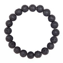 black volcanic rock lava stone bracelet