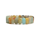 Amazonite Oval Double Drill Bangle Bracelet Size 8x14mm 7.5'' Length