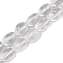 Natural Clear Quartz Full Oval Beads Size 10x14mm 12x16mm 15.5'' Strand