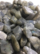natural labradorite side drilled matte irregular nugget beads