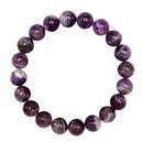 teeth amethyst bracelet smooth round